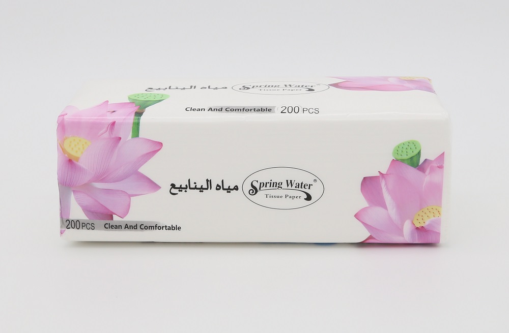 Wettable facial tissue paper