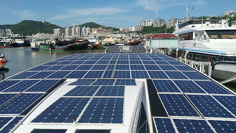 12400W Solar Catamaran With High Efficiency Flexible Solar Panels-NEWLIGHT ENERGY