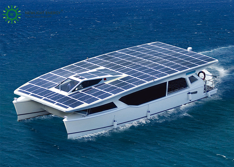 12400W Solar Catamaran With High Efficiency Flexible Solar Panels-NEWLIGHT ENERGY