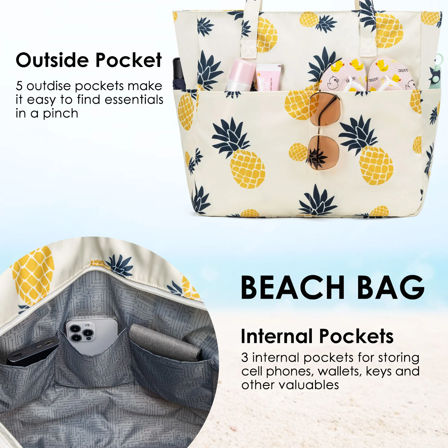 Extra Large Waterproof Beach Bag