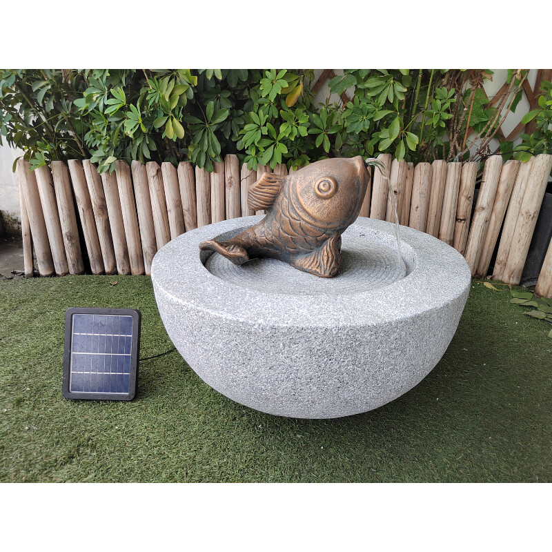 Outdoor Solar Water Fountain with LED Light