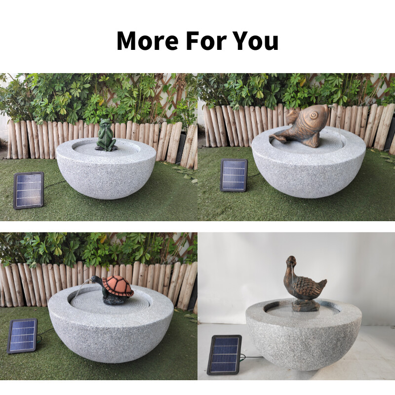 Outdoor Solar Water Fountain with LED Light