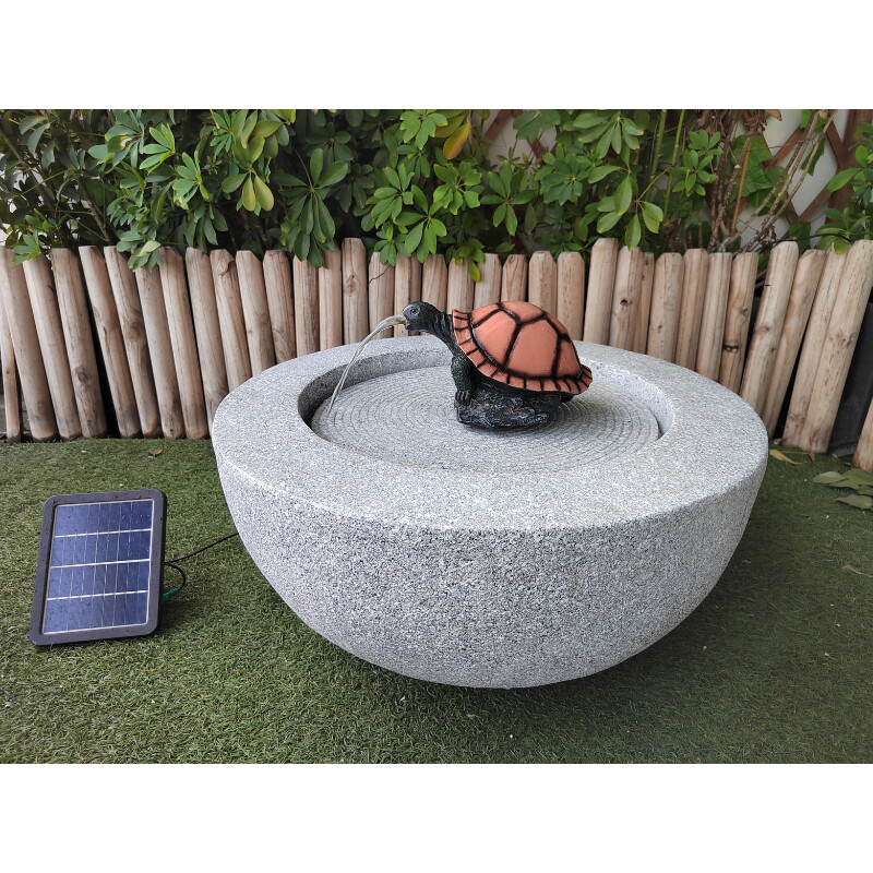 Turtle Statue Solar Water Fountain