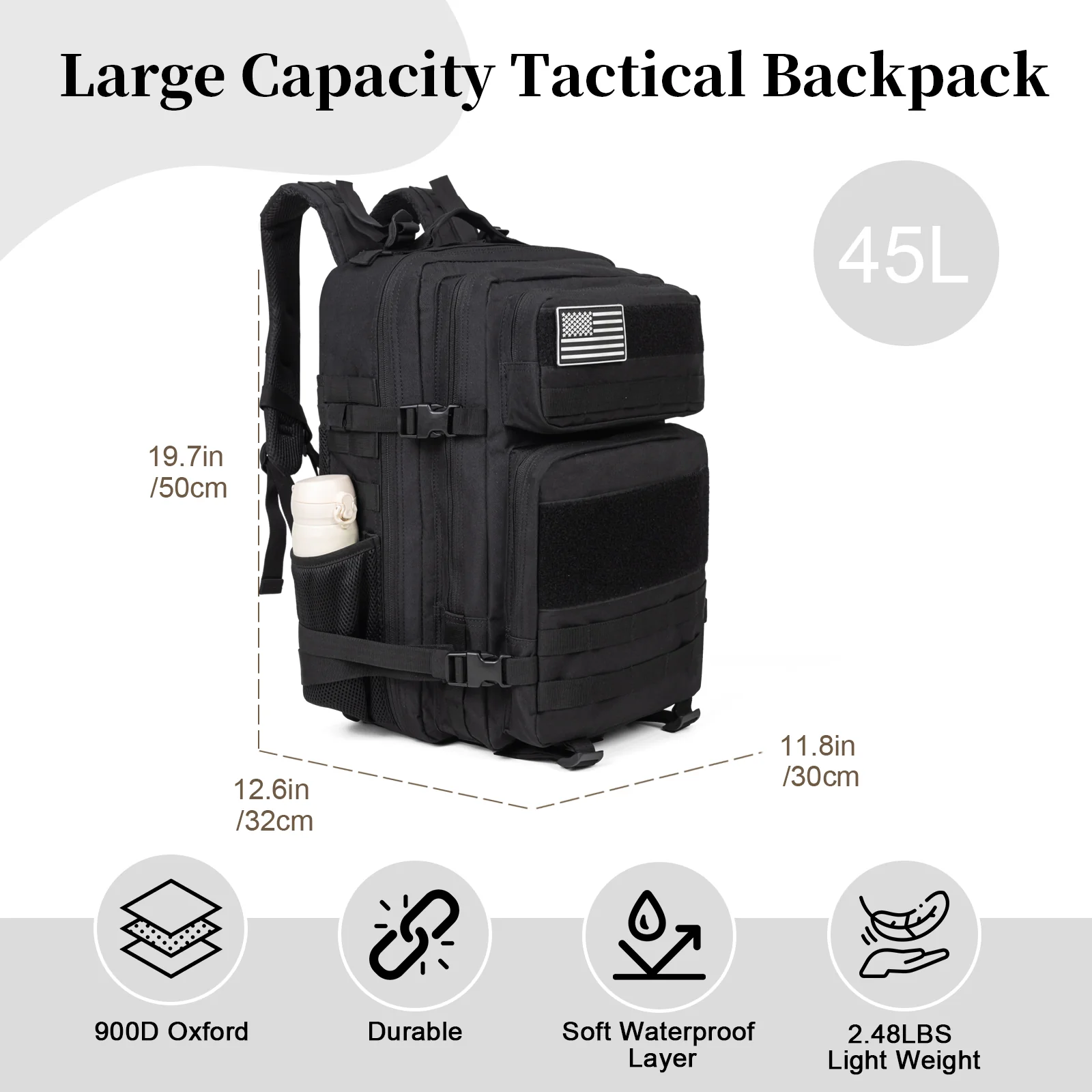 Waterproof Military Tactical Backpack