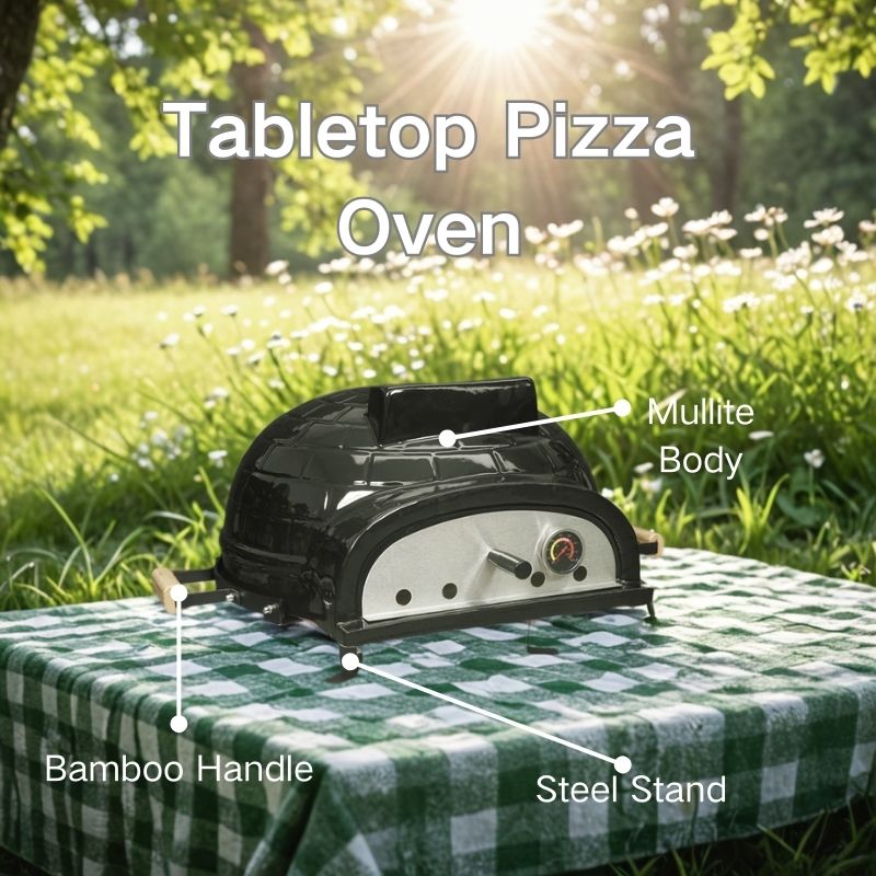 Portable Ceramic Tabletop Pizza Oven