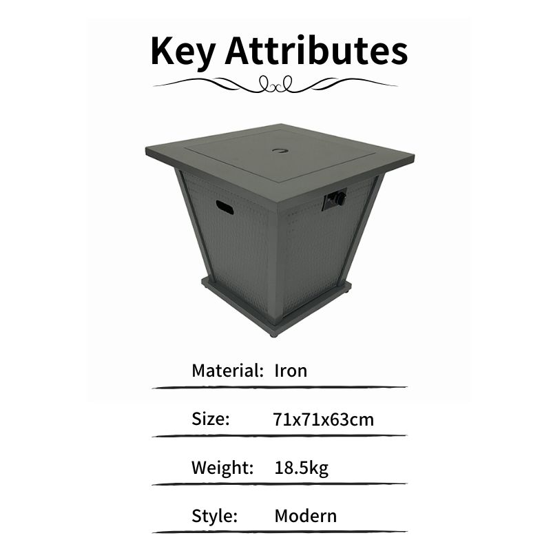 Square Table 40000 BTU  Propane Fire Pits