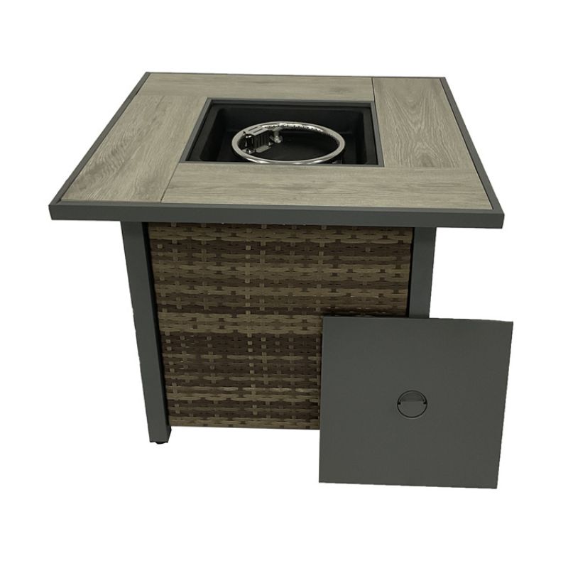 Weave Design Square Propane Fire Pit