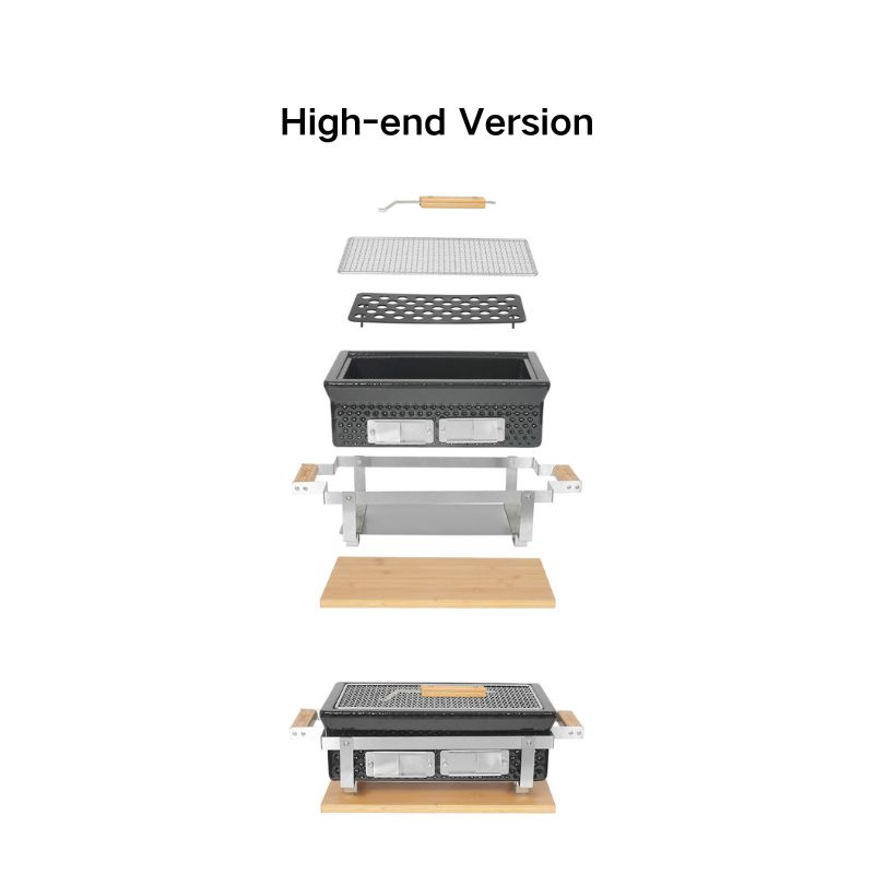 Portable Tabletop Square Hibachi Grill 