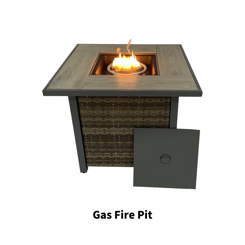 Weave Design Square Propane Fire Pit