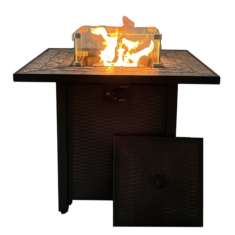 Weave Design Square Table 40000 BTU Propane Fire Pits