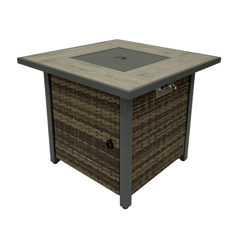 Weave Design Square Propane Fire Pit