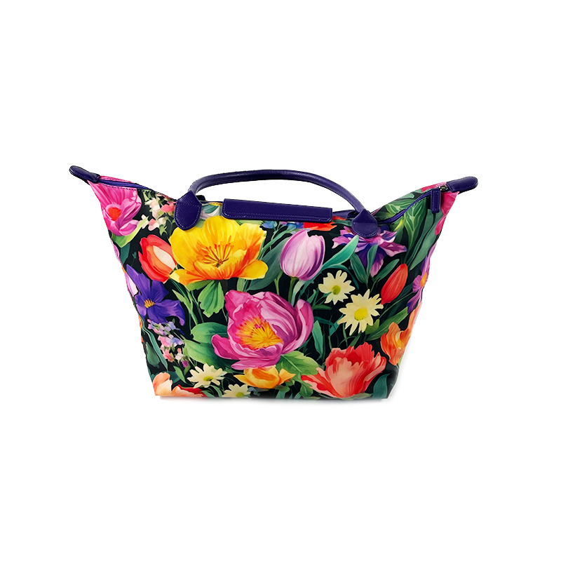 Chic Floral Waterproof Tote Bag