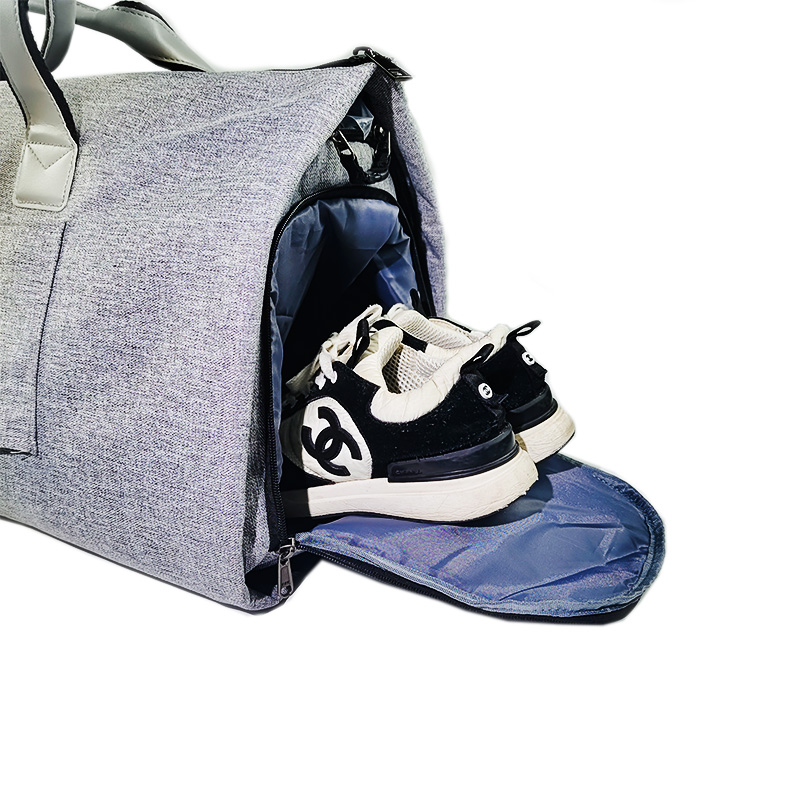 Gray Convertible Travel Duffel Bag