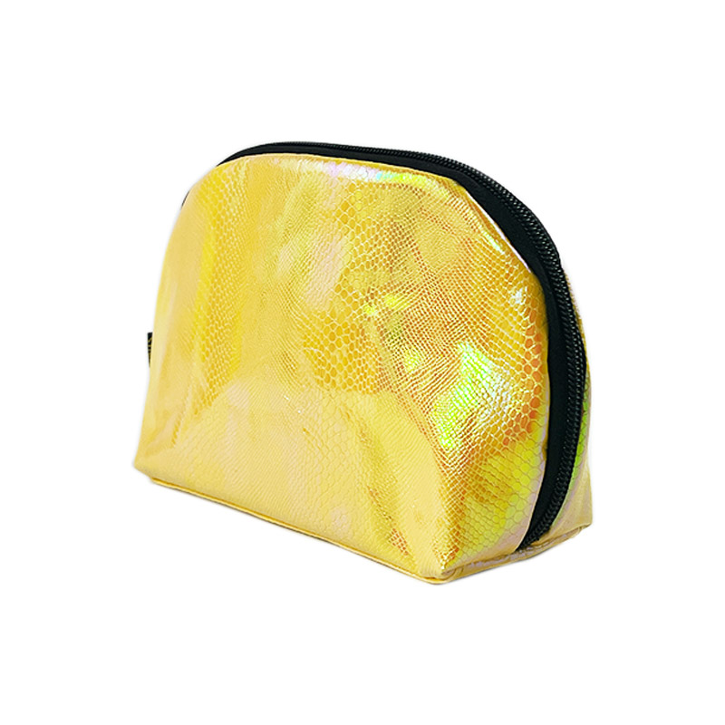 Yellow PU Makeup Bag