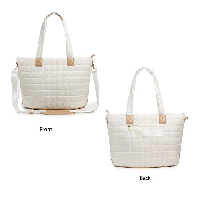 Quilted Puffer Tote Bag