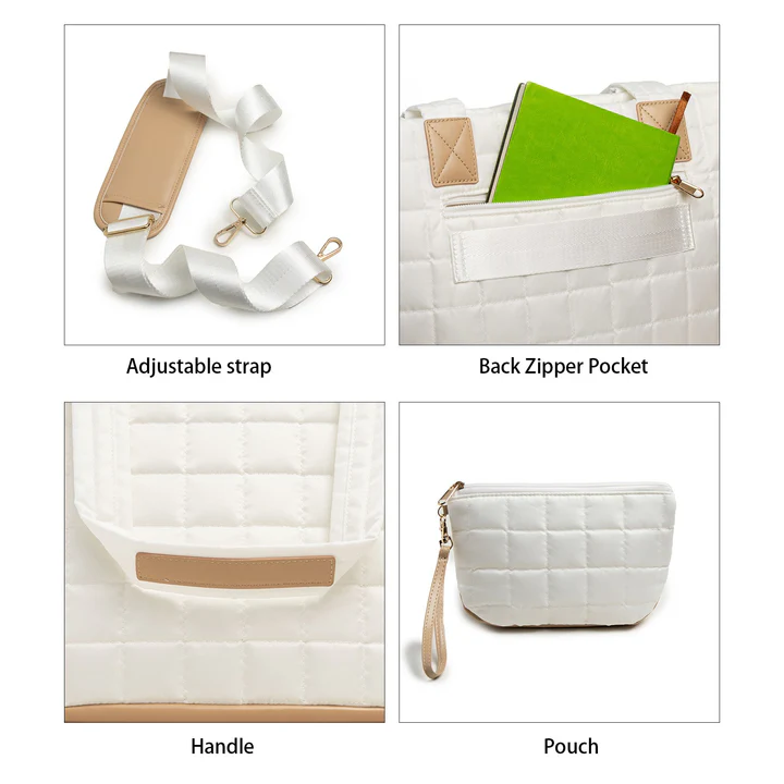 Quilted Puffer Tote Bag