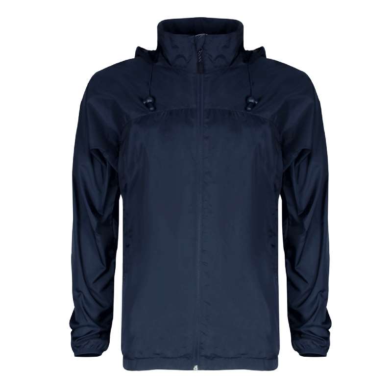 Men's Nylon Concealed Hood Water Rain Jacket