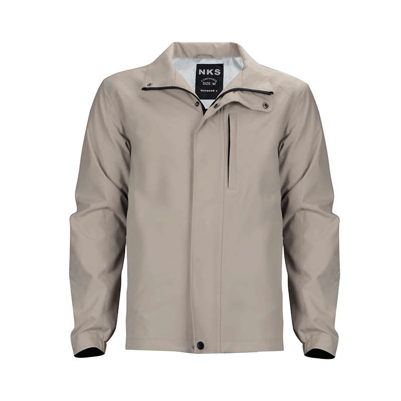 Men Lightweight Stretch Water Resistant Golf Jacket With Multiple Pockets