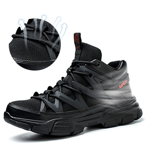 Black Lightweight Safety Shoes