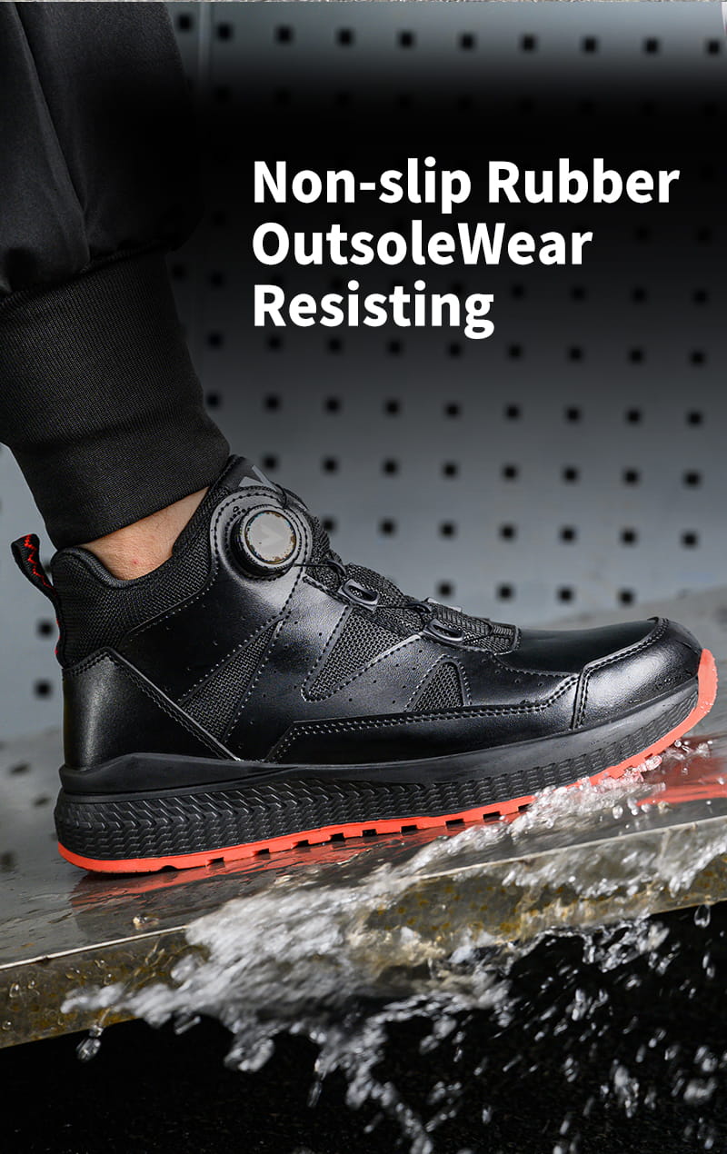 Anti-slip steel-toe safety shoes