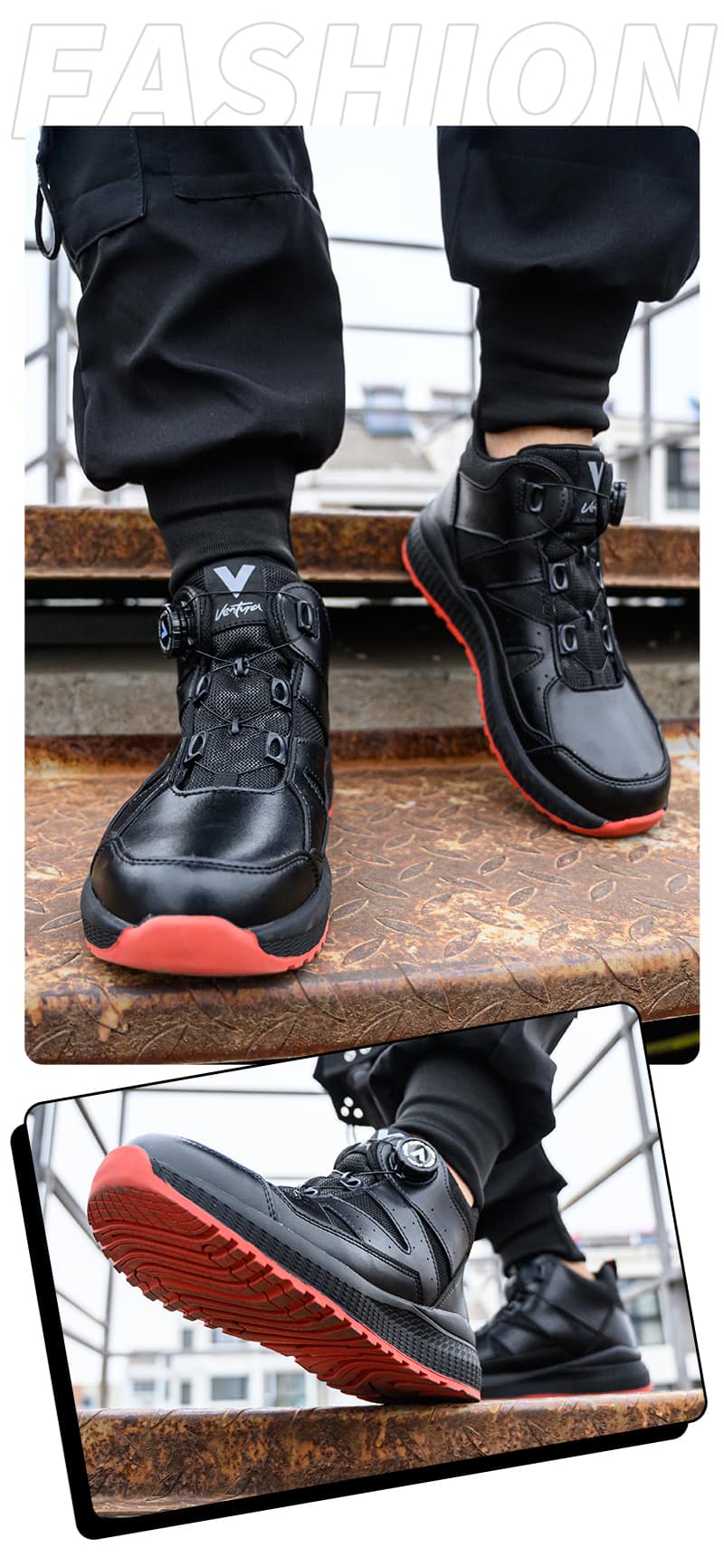 Breathable anti-smashing safety shoes