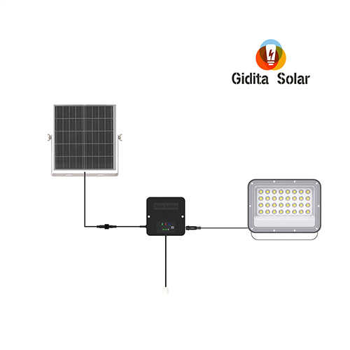 Solar Flood Lighting System with Switch Control for Enhanced Outdoor Illumination