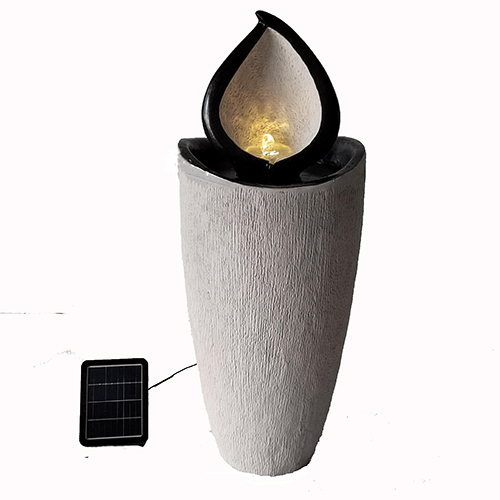 Modern Style Solar Water Fountain with LED Light for Garden Decoration