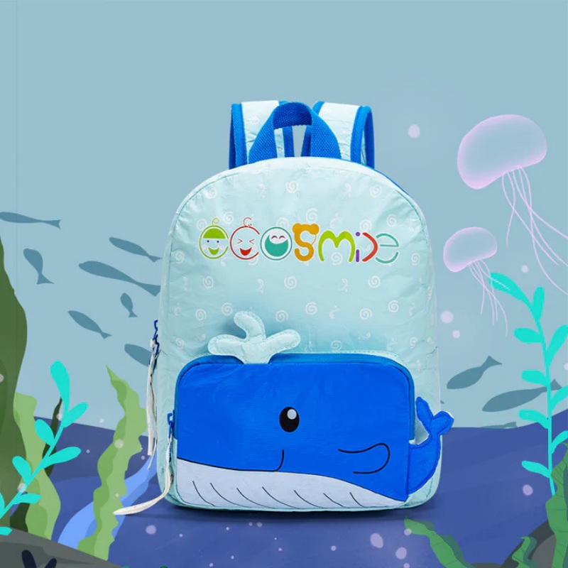 Eco-Friendly Whale Tyvek Paper Backpack for Kids