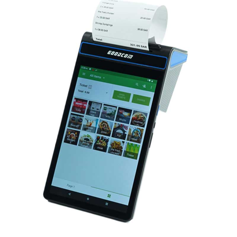 GOODCOM Handheld POS Terminal with Android 12 80mm Printer and GcAnyorder APP Integration